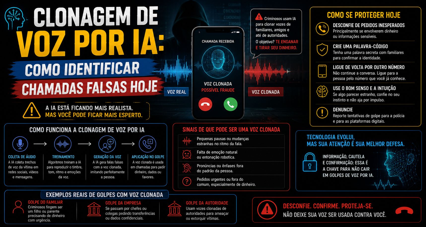 Clonagem de Voz por IA: Como Identificar Chamadas Falsas Hoje