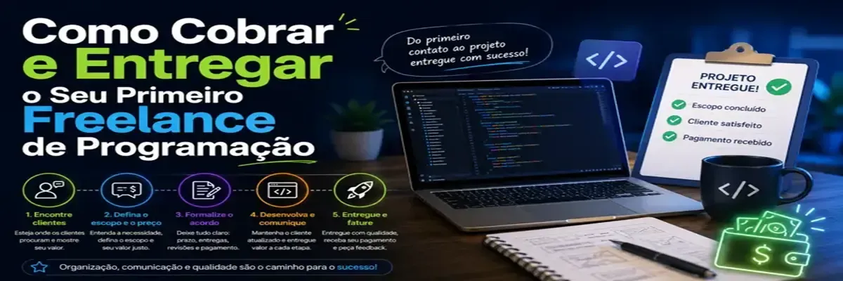 Como Cobrar e Entregar o Seu Primeiro Freelance de Programação
