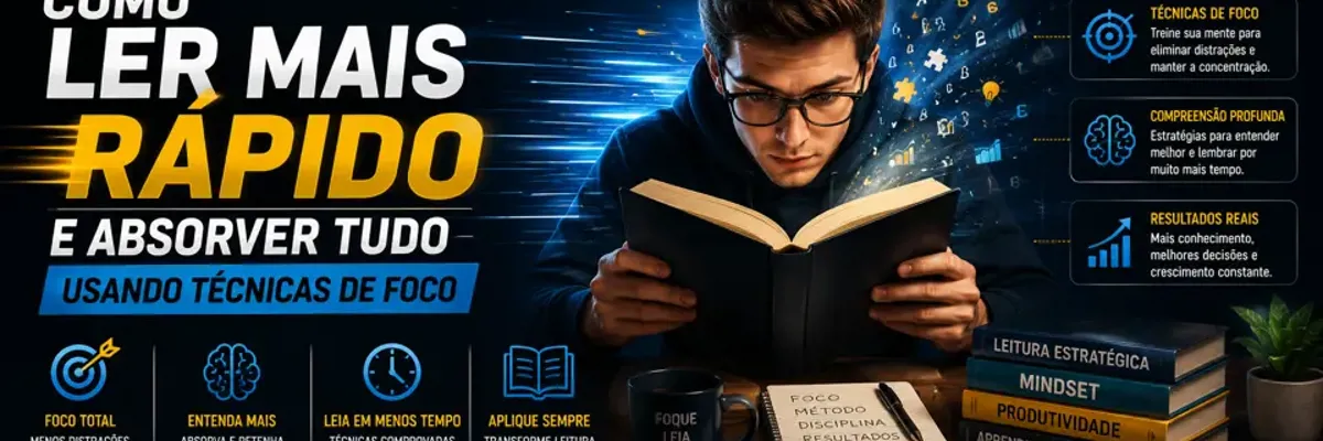 Como Ler Mais Rápido e Absorver Tudo Usando Técnicas de Foco