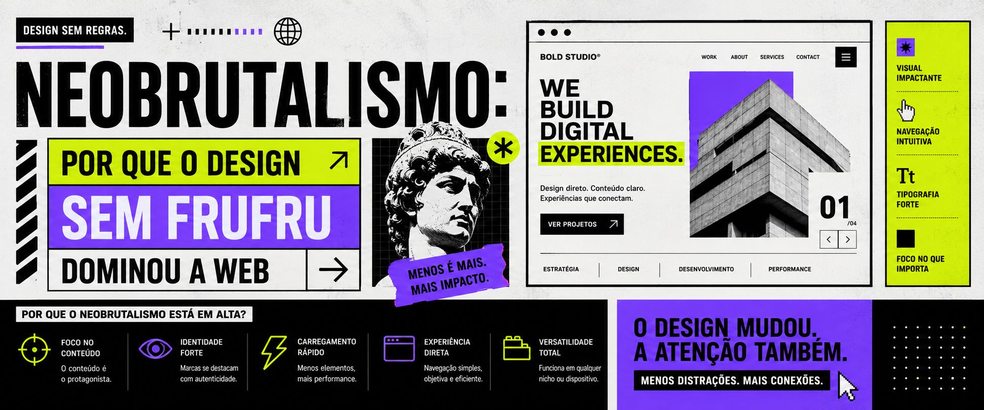 Neobrutalismo: Por Que o Design Sem Frufru Dominou a Web