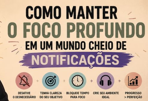 Como Manter o Foco Profundo em um Mundo Cheio de Notificações